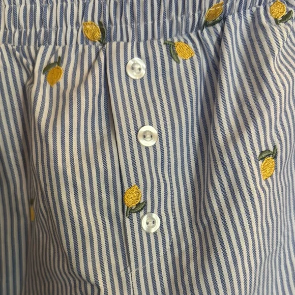 White Graphic Tee and Striped Shorts Set - Picture 4 of 8